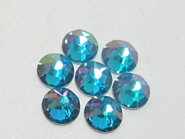 72 pcs. 20ss BLUE ZIRCON GLIMMER FLATBACK BRILLIANCE Rhinestones
